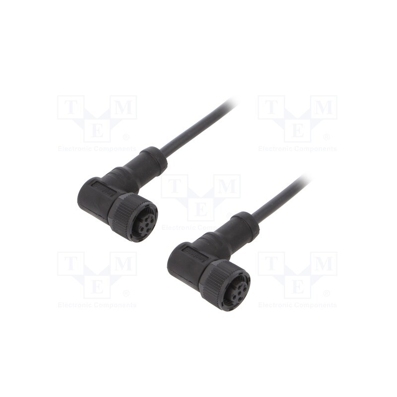 1 pcs x AMPHENOL LTW - MSDP04FR-SDPFR-SB001 - Cable: for sensors/automation, PIN: 4, M12-M12, D code-Ethernet