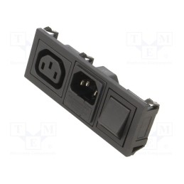 1 pcs x BULGIN - BZH11/Z0000/10 - Connector: AC supply, socket, male,female, 10A, 250VAC, IEC 60320