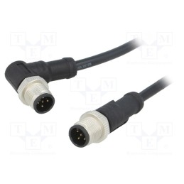 1 pcs x AMPHENOL LTW - M12A05ML-12AMR-SD001 - Cable: for sensors/automation, PIN: 5, M12-M12, 1m, plug, plug, 60V