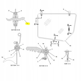 Cat window handle latch CD series 1432830 2232030 1214886