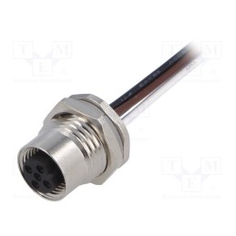 1 pcs x TE Connectivity - T4171110405-002 - Socket, M12, PIN: 5, female, B code-Profibus, cables, IP67, straight