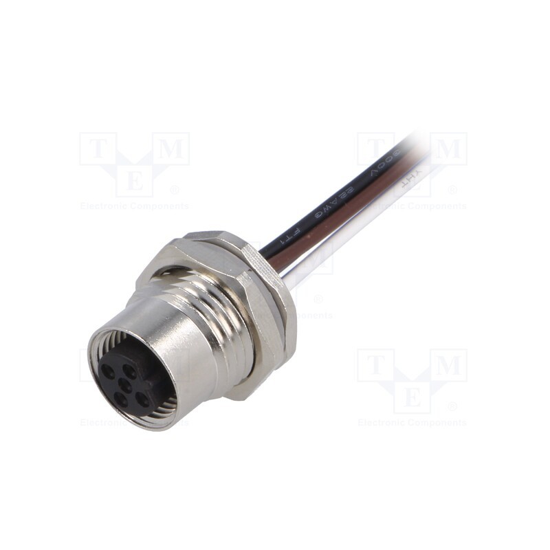 1 pcs x TE Connectivity - T4171110405-002 - Socket, M12, PIN: 5, female, B code-Profibus, cables, IP67, straight