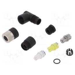 1 pcs x HIRSCHMANN - 933369100 ELWIKA 4008 V - Connector: M8, female, PIN: 4, angled 90°, for cable, plug, E, 4A