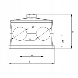 Double clamp 20mm yellow hydrolider