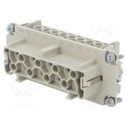 1 pcs x LAPP - 10195100 - Connector: HDC, contact insert, female, EPIC H-BE, PIN: 16, 16+PE