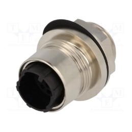 1 pcs x BULGIN - PXM6012/16P/CR - Connector: circular, socket, male, PIN: 16, w/o contacts, 3A, brass