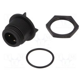 1 pcs x BULGIN - PX0413/03P/PC - Connector: circular, socket, male, PIN: 3, Buccaneer 400, IP68, 250V