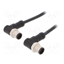 1 pcs x AMPHENOL LTW - M12A05MR-12AMR-SD001 - Cable: for sensors/automation, PIN: 5, M12-M12, 1m, plug, plug, 60V