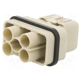 1 pcs x AMPHENOL - C14610A00650012 - Connector: HDC, module, male, C146,heavy|mate Q, PIN: 6(4+2), 6+PE