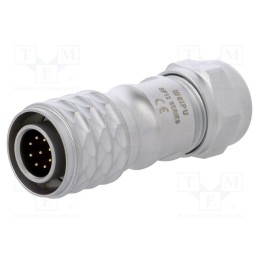 1 pcs x WEIPU - SF1210/P9II - Plug, SF12, male, PIN: 9, IP67, 5÷8mm, 3A, soldering, for cable, 125V