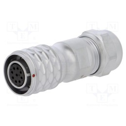 1 pcs x WEIPU - SF1210/S9II - Plug, SF12, female, PIN: 9, IP67, 5÷8mm, 3A, soldering, for cable