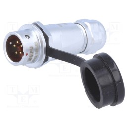 1 pcs x WEIPU - SF1211/P5I - Plug, SF12, male, PIN: 5, IP67, 4÷6.5mm, 5A, soldering, for cable
