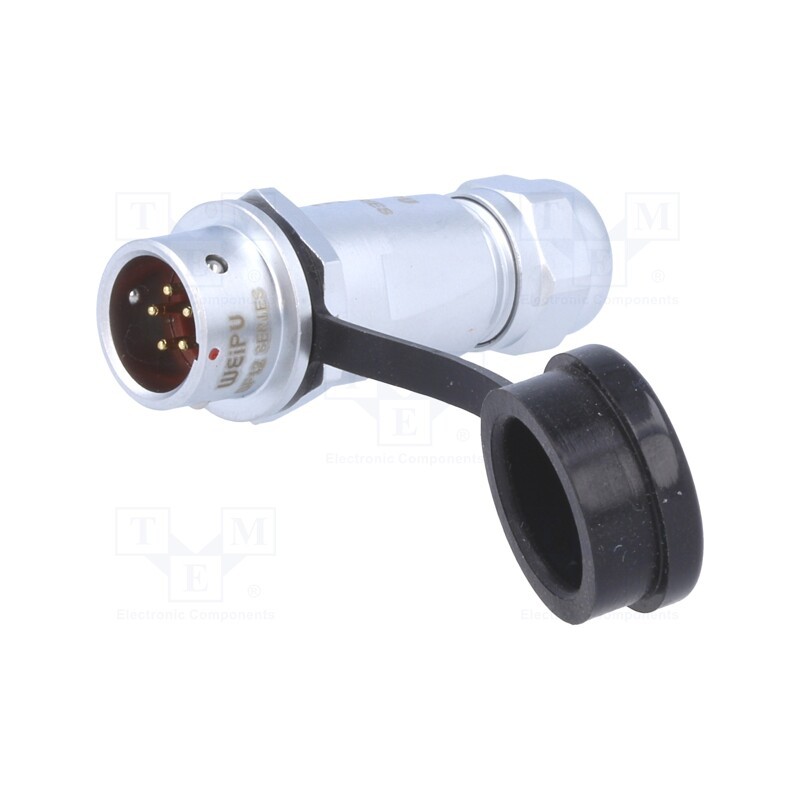 1 pcs x WEIPU - SF1211/P5I - Plug, SF12, male, PIN: 5, IP67, 4÷6.5mm, 5A, soldering, for cable