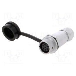 1 pcs x WEIPU - SF1211/S7I - Plug, SF12, female, PIN: 7, IP67, 4÷6.5mm, 5A, soldering, for cable