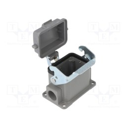 1 pcs x DEGSON ELECTRONICS - D6B-SF-1L-CV-M20 - Enclosure: for HDC connectors, size D6B, with latch, with cover