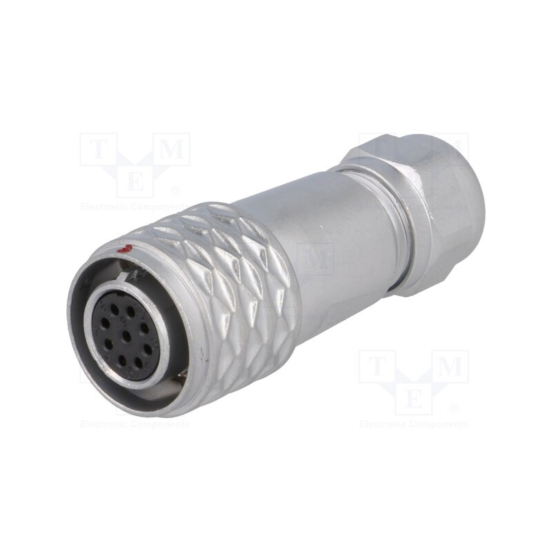 1 pcs x WEIPU - SF1210/S9I - Plug, SF12, female, PIN: 9, IP67, 4÷6.5mm, 3A, soldering, for cable