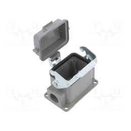 1 pcs x DEGSON ELECTRONICS - D6B-SF-1L-CV-PG13.5 - Enclosure: for HDC connectors, size D6B, with latch, with cover