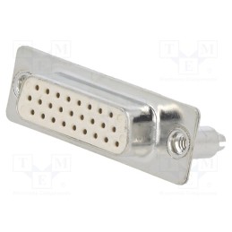 1 pcs x Deltron AG - HD-D26SY/2M86UN - D-Sub HD, PIN: 26, socket, female, on PCBs,PCB snap, straight, THT