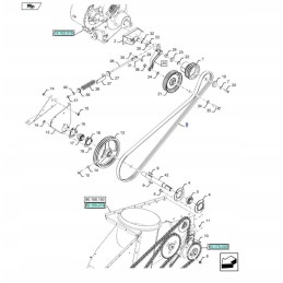 Grain discharge belt new holland cr case case 87011585