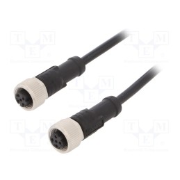1 pcs x AMPHENOL LTW - M12D04FL-12DFL-SD001 - Cable: for sensors/automation, PIN: 4, M12-M12, D code-Ethernet