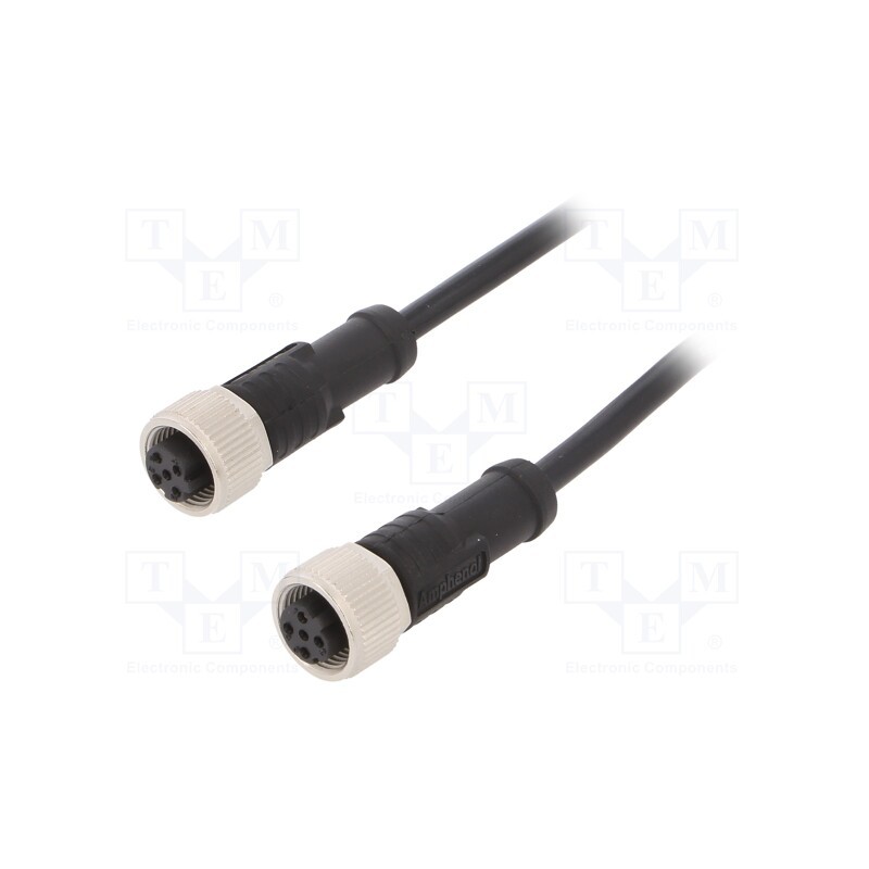 1 pcs x AMPHENOL LTW - M12D04FL-12DFL-SD001 - Cable: for sensors/automation, PIN: 4, M12-M12, D code-Ethernet