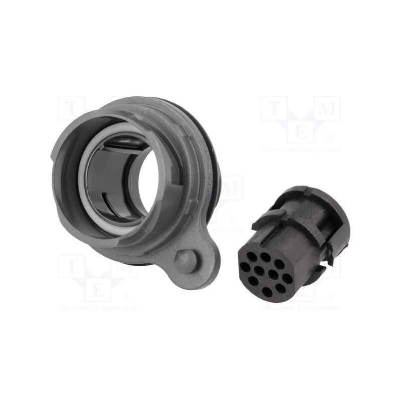 1 pcs x BULGIN - PXP7012/10S/CR - Connector: circular, socket, female, PIN: 10, w/o contacts, UL94V-0
