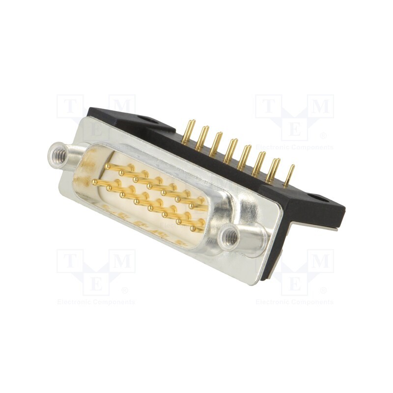 1 pcs x Deltron AG - DTS15PYC/2M66UN - D-Sub, PIN: 15, socket, male, for panel mounting,on PCBs, THT