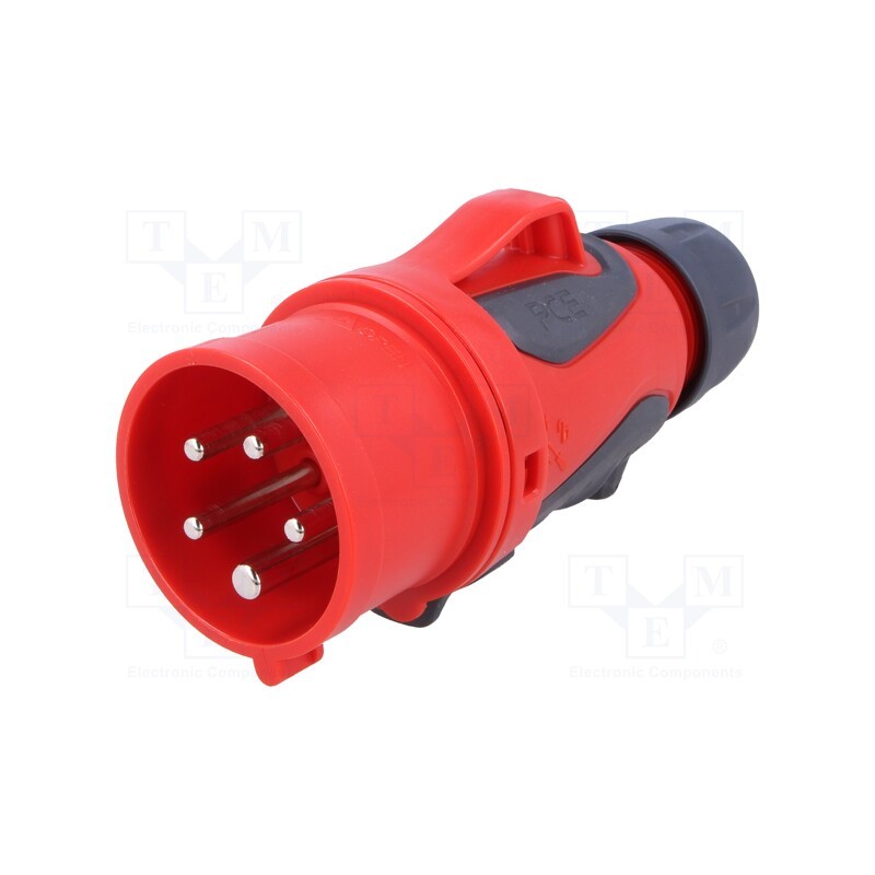 1 pcs x PCE - 70153-6 - Connector: AC supply 3-phase, plug, male, 16A, 400VAC, IEC 60309