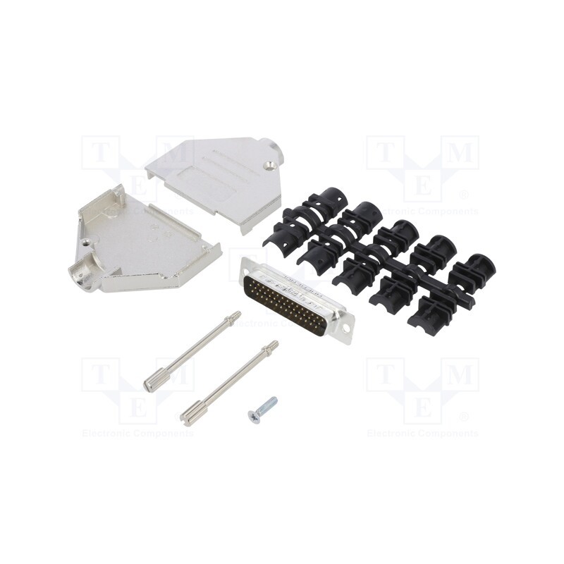 1 pcs x Amphenol Communications Solutions - L17DTZK25+L717HDB44P - D-Sub HD, PIN: 44, male, straight, soldering, for cable, gold