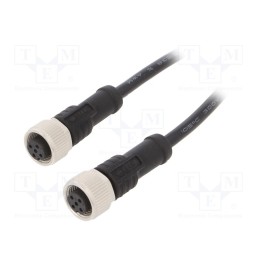 1 pcs x AMPHENOL LTW - M12A04FL-12AFL-SD001 - Cable: for sensors/automation, PIN: 4, M12-M12, 1m, plug, plug, 250V