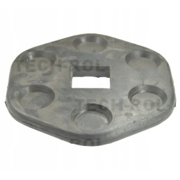 A shield conveying a hexagonal combine harvester of Anna lands