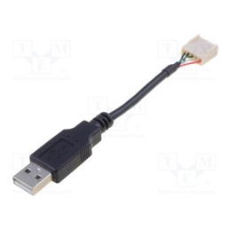 1 pcs x BULGIN - 14193 - Transition: adapter cable, USB A plug,5pin plug, Len: 0.1m