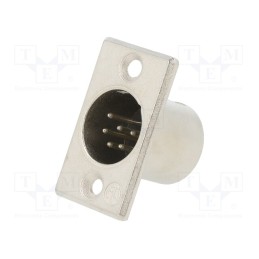 1 pcs x NEUTRIK - NC6MP - Socket, XLR, male, PIN: 6, straight, soldering, silver, 7.5A, 27mm