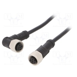 1 pcs x AMPHENOL LTW - M12A04FL-12AFR-SD001 - Cable: for sensors/automation, PIN: 4, M12-M12, 1m, plug, plug, 250V