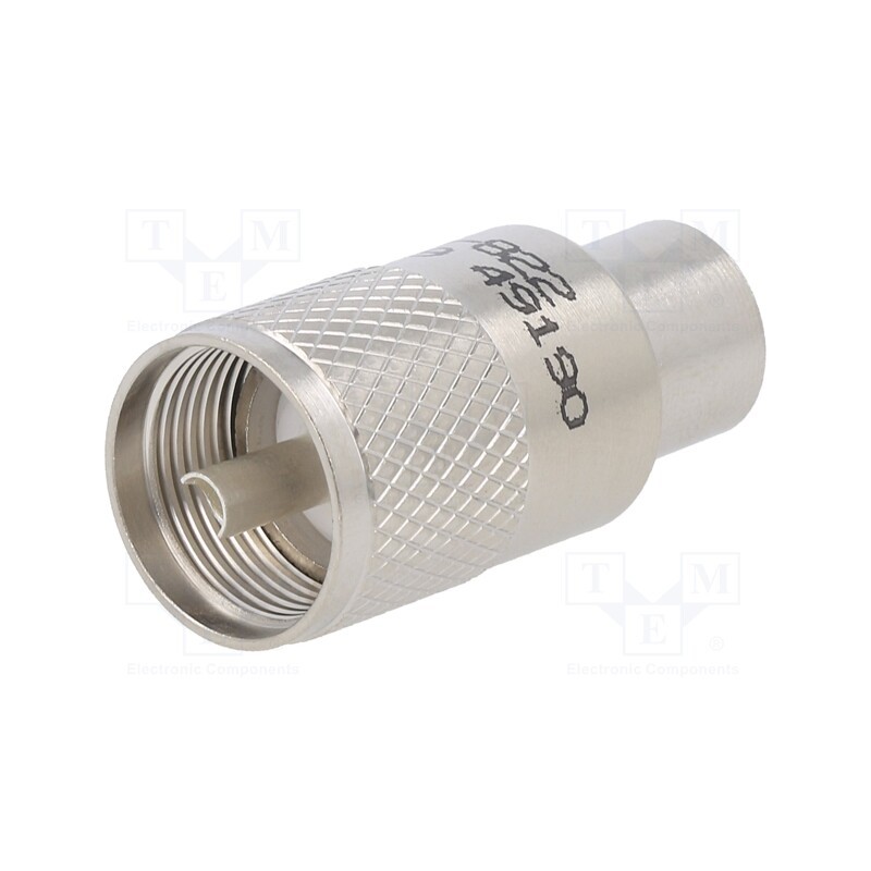 1 pcs x AMPHENOL RF - 083-822 - Plug, UHF (PL-259), male, straight, soldering, for cable, PTFE