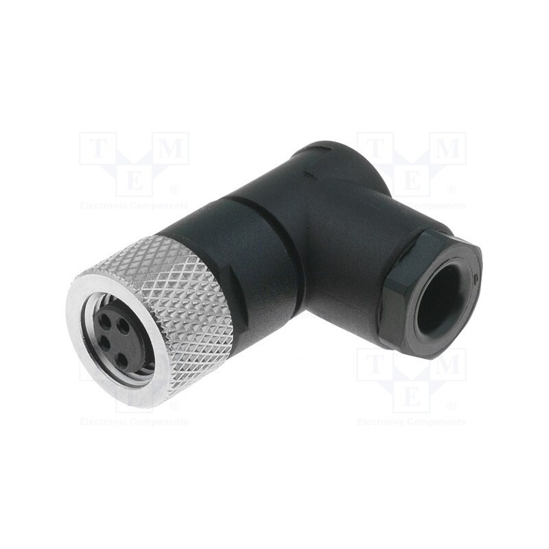 1 pcs x LUMBERG AUTOMATION - 69543 RKMCW 4 - Connector: M8, female, PIN: 4, angled 90°, for cable, plug