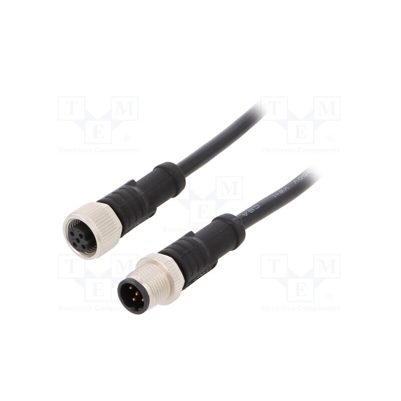 1 pcs x AMPHENOL LTW - M12B05ML-12BFL-SD001 - Cable: for sensors/automation, PIN: 5, M12-M12, B code-Profibus