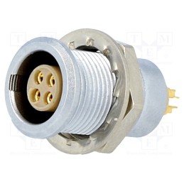 1 pcs x LEMO - EGG.0B.304.CLL - Connector: circular, 0B, socket, female, PIN: 4, soldering, 7A, IP50