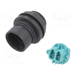 1 pcs x BULGIN - PXF6052A - Connector: fiber optic, PIN: 2, multi mode duplex (MM), bayonet