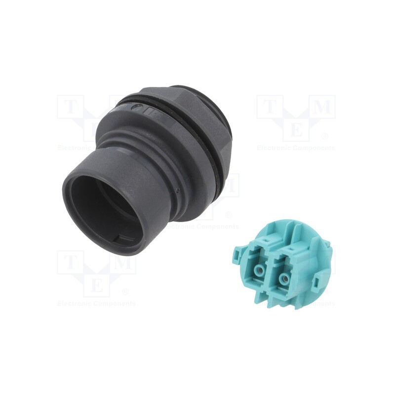 1 pcs x BULGIN - PXF6052A - Connector: fiber optic, PIN: 2, multi mode duplex (MM), bayonet