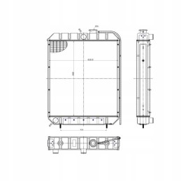 5-row copper water cooler Bison Super Hand