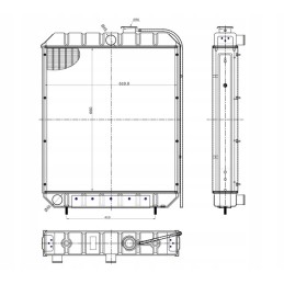 5-row copper water cooler Bison Super Hand