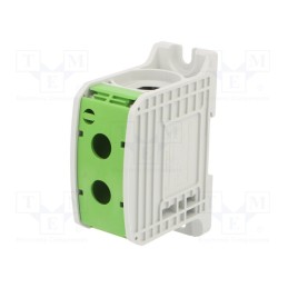 1 pcs x SIMET - 81201005 - Splice terminal: rail, 185mm2, ways: 1, terminals: 2, green, STB