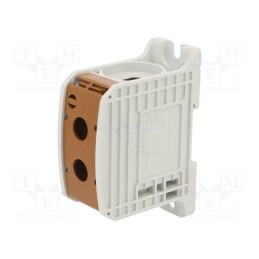 1 pcs x SIMET - 81201015 - Splice terminal: rail, 185mm2, ways: 1, terminals: 2, brown, STB