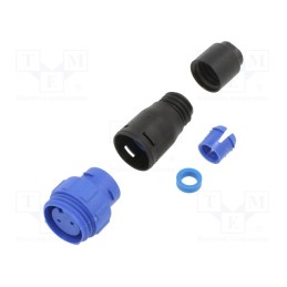 1 pcs x BULGIN - PX0411/02S/5560 - Connector: circular, plug, female, PIN: 2, w/o contacts, for cable