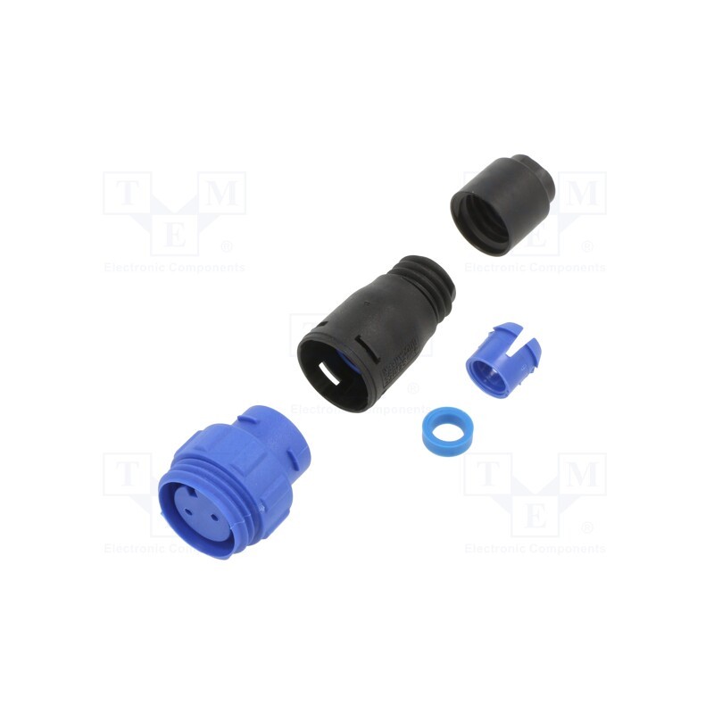 1 pcs x BULGIN - PX0411/02S/5560 - Connector: circular, plug, female, PIN: 2, w/o contacts, for cable