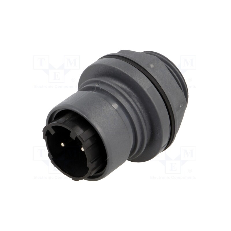 1 pcs x BULGIN - PXP6012/02P/ST - Connector: circular, socket, male, PIN: 2, Buccaneer 6000, UL94V-0