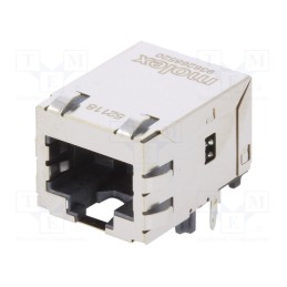 1 pcs x MOLEX - 936268520 - Socket, RJ45, MXMag, PIN: 8, shielded,with isolation transformer