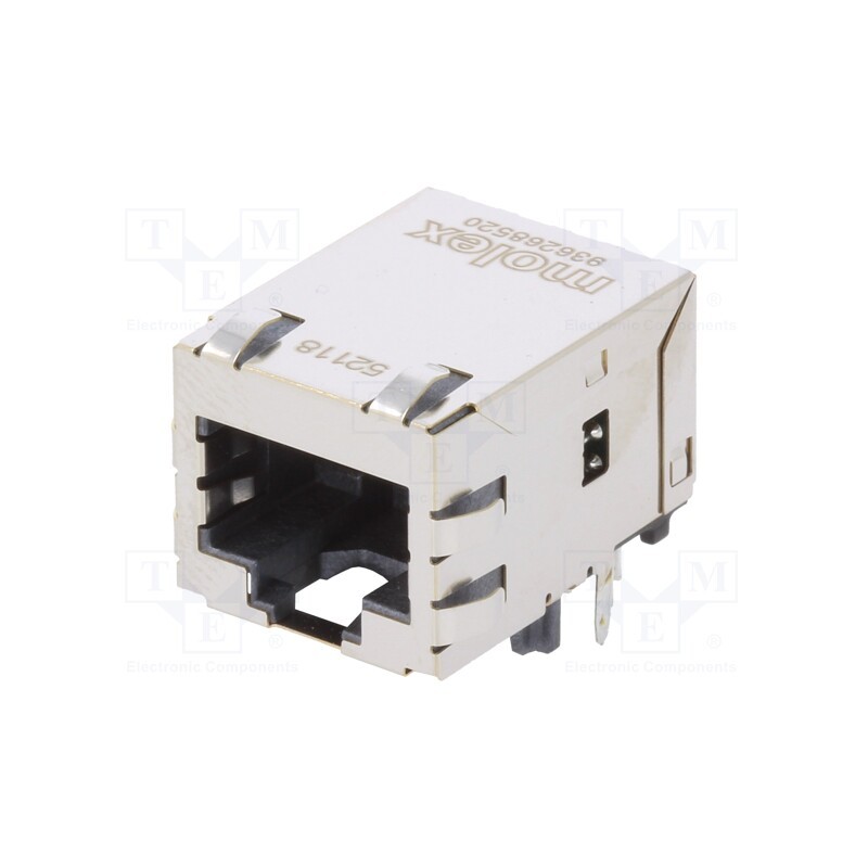 1 pcs x MOLEX - 936268520 - Socket, RJ45, MXMag, PIN: 8, shielded,with isolation transformer