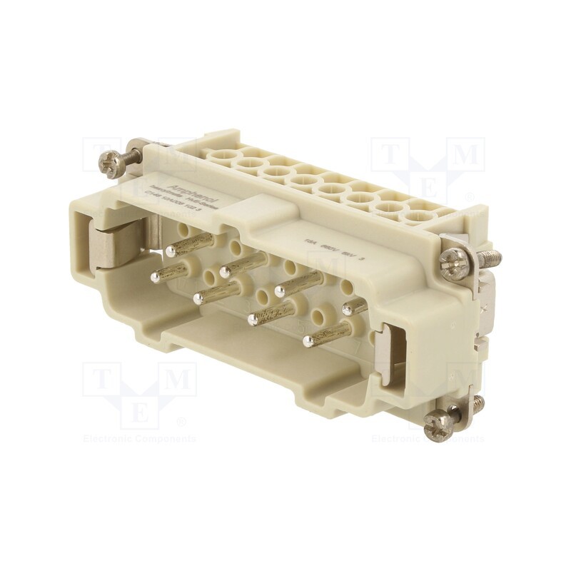 1 pcs x AMPHENOL - C14610A0061023 - Connector: HDC, contact insert, male, C146, PIN: 8, 8+PE, size E16